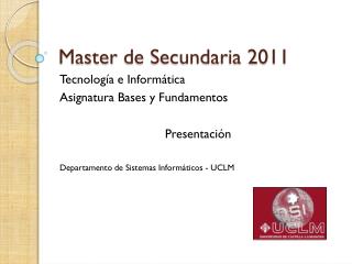 Master de Secundaria 2011