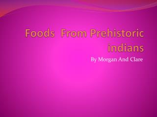 Foods From Prehistoric indians
