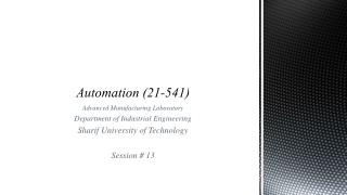 Automation (21-541)