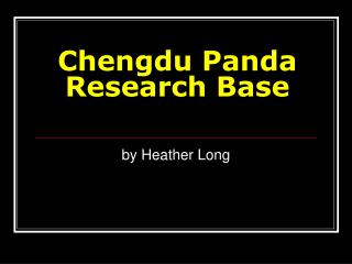 Chengdu Panda Research Base