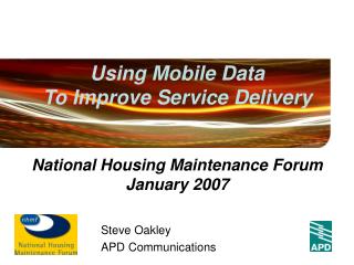 Using Mobile Data To Improve Service Delivery