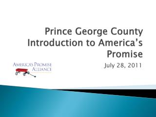 Prince George County Introduction to America’s Promise