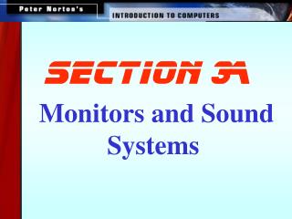 Monitors and Sound Systems