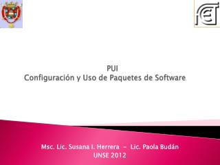 PUI Configuración y Uso de Paquetes de Software