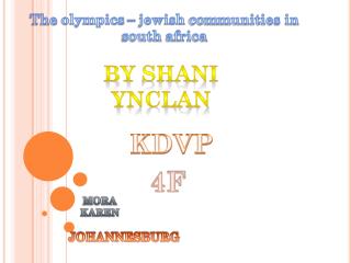 The olympics – jewish communities in south africa