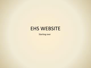 EHS WEBSITE
