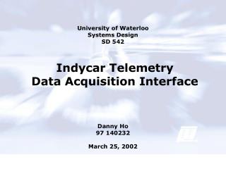 Indycar Telemetry Data Acquisition Interface