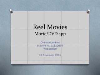 Reel Movies Movie/DVD app