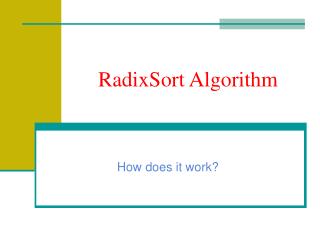 RadixSort Algorithm