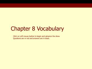 Chapter 8 Vocabulary