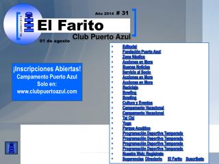 Editorial Fundación Puerto Azul Zona Náutica Acciones en Mora Buenas Noticias Servicio al Socio