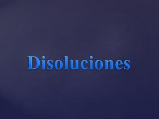 Disoluciones