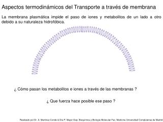Aspectos termodinámicos del Transporte a través de membrana