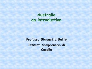 Australia an introduction