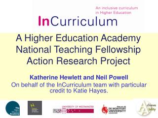 A Higher Education Academy National Teaching Fellowship Action Research Project