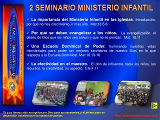 2 SEMINARIO MINISTERIO INFANTIL