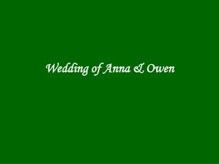 Wedding of Anna &amp; Owen