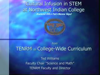 Ted Williams Faculty Chair “Science and Math” TENRM Faculty and Director
