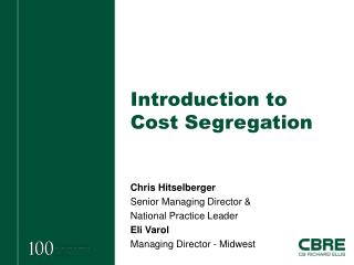 Introduction to Cost Segregation