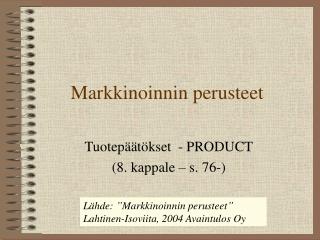 Markkinoinnin perusteet