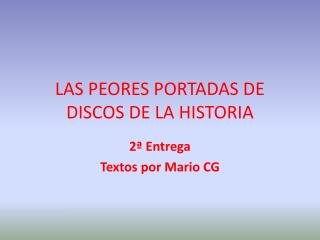 LAS PEORES PORTADAS DE DISCOS DE LA HISTORIA