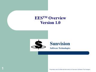 EES TM Overview Version 1.0