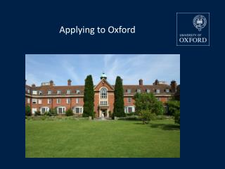 Applying to Oxford