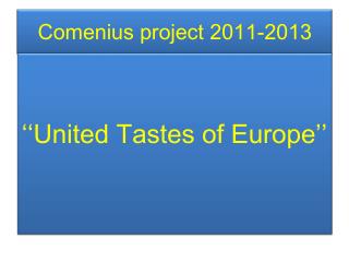 Comenius project 2011-2013