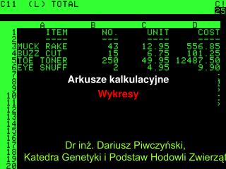 Dr inż. Dariusz Piwczyński, Katedra Genetyki i Podstaw Hodowli Zwierząt