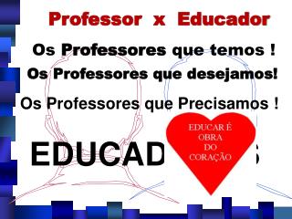 Professor x Educador