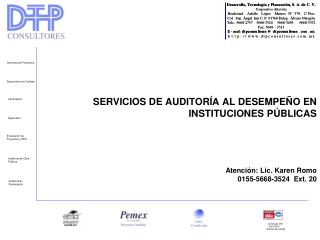 Introducción. Servicios de Auditoría al Desempeño en Instituciones Públicas.