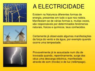 A ELECTRICIDADE