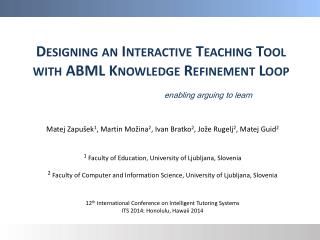 Designing an Interactive Teaching Tool with ABML Knowledge Refinement Loop