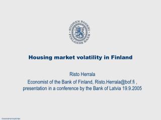 Housing market volatility in Finland
