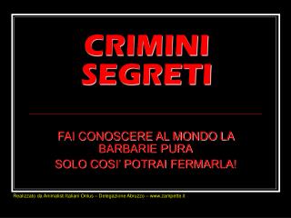 CRIMINI SEGRETI