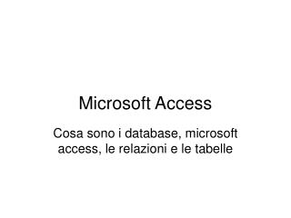 Microsoft Access