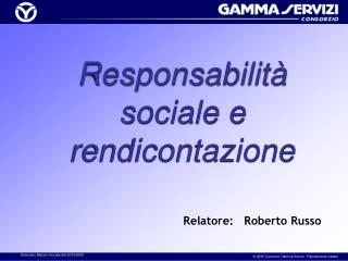 Responsabilità sociale e rendicontazione