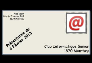 Club Informatique Senior 1870 Monthey