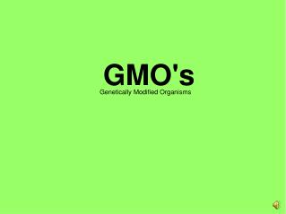 GMO's
