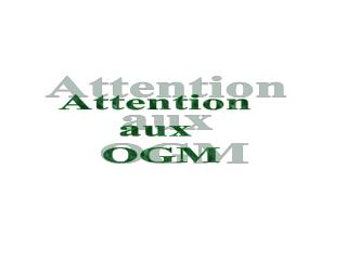 Attention aux OGM