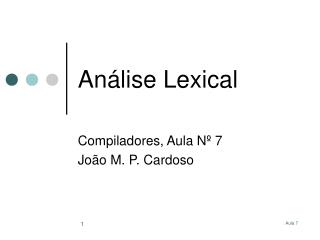 Análise Lexical