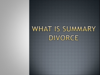 What is Summary Divorce?
