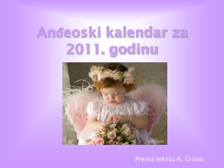 Anđeoski kalendar za 2011. godinu