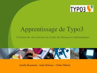 Apprentissage de Typo3