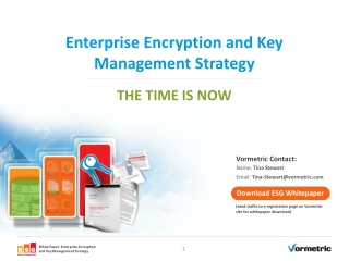 Enterprise Encryption and Key Management Strategy