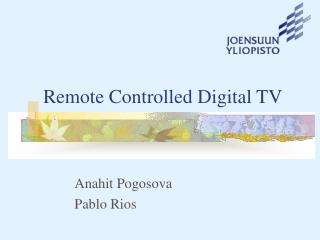 Remote Controlled Digital TV