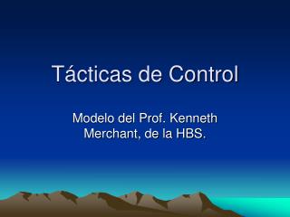 Tácticas de Control