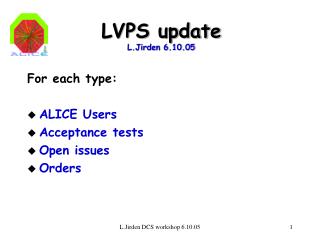 LVPS update L.Jirden 6.10.05