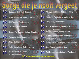 Songs die je nooit vergeet