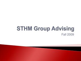 STHM Group Advising
